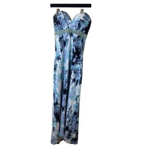 Windsor Strapless Bejeweled Prom Gown  Sz M